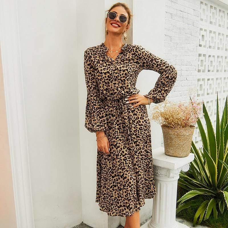 Savannah leopard print dress