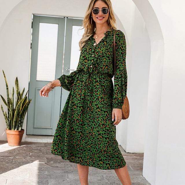 Savannah leopard print dress