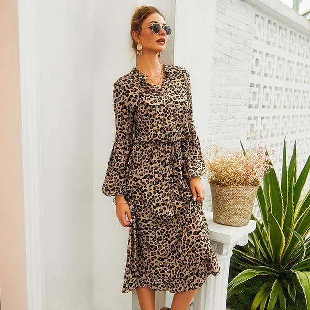 Savannah leopard print dress