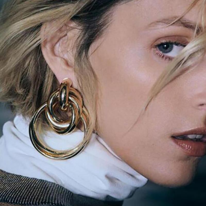 Three Loop Stud Earrings