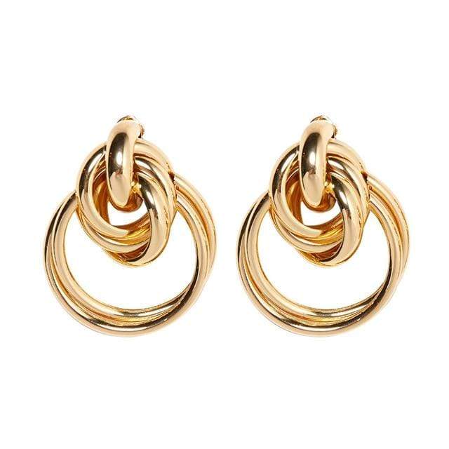 Three Loop Stud Earrings