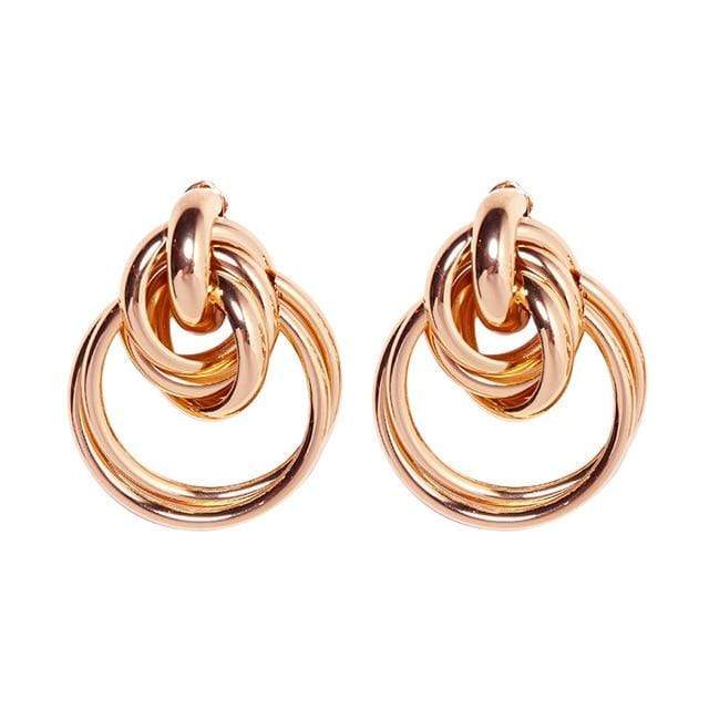 Three Loop Stud Earrings