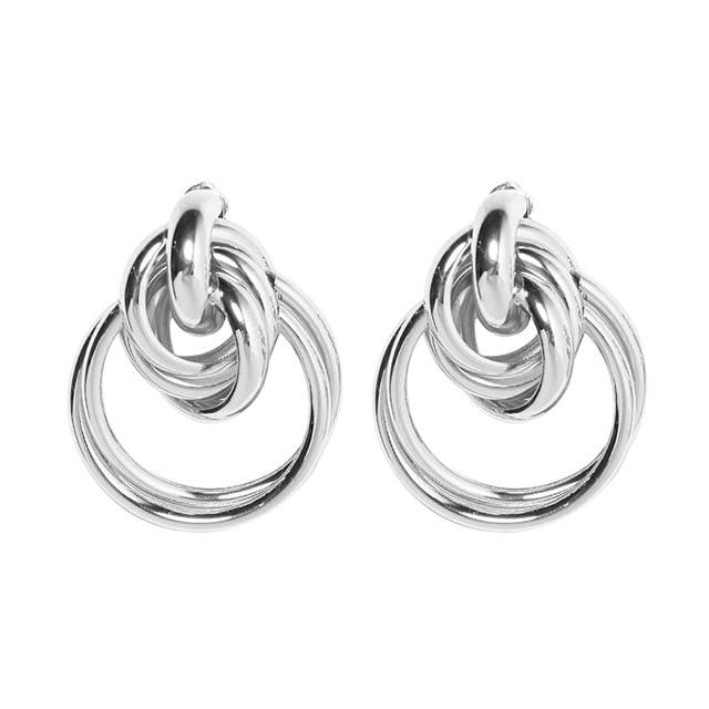 Three Loop Stud Earrings