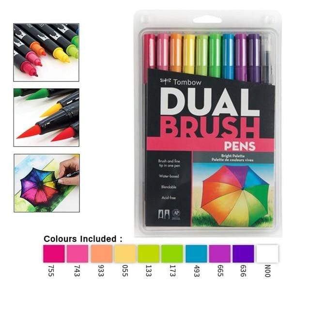 Tombow ABT Dual  Water Brush pen & Fine Tip Pen Professional