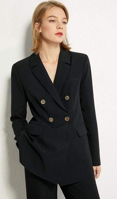 Wholeness Double Breasted Suit Blazer