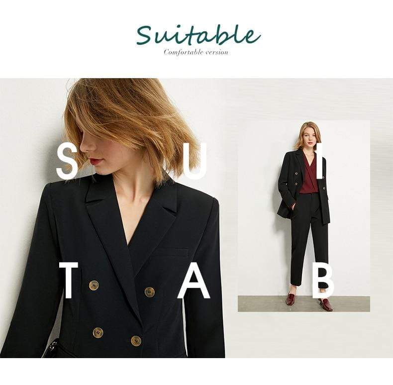 Wholeness Double Breasted Suit Blazer