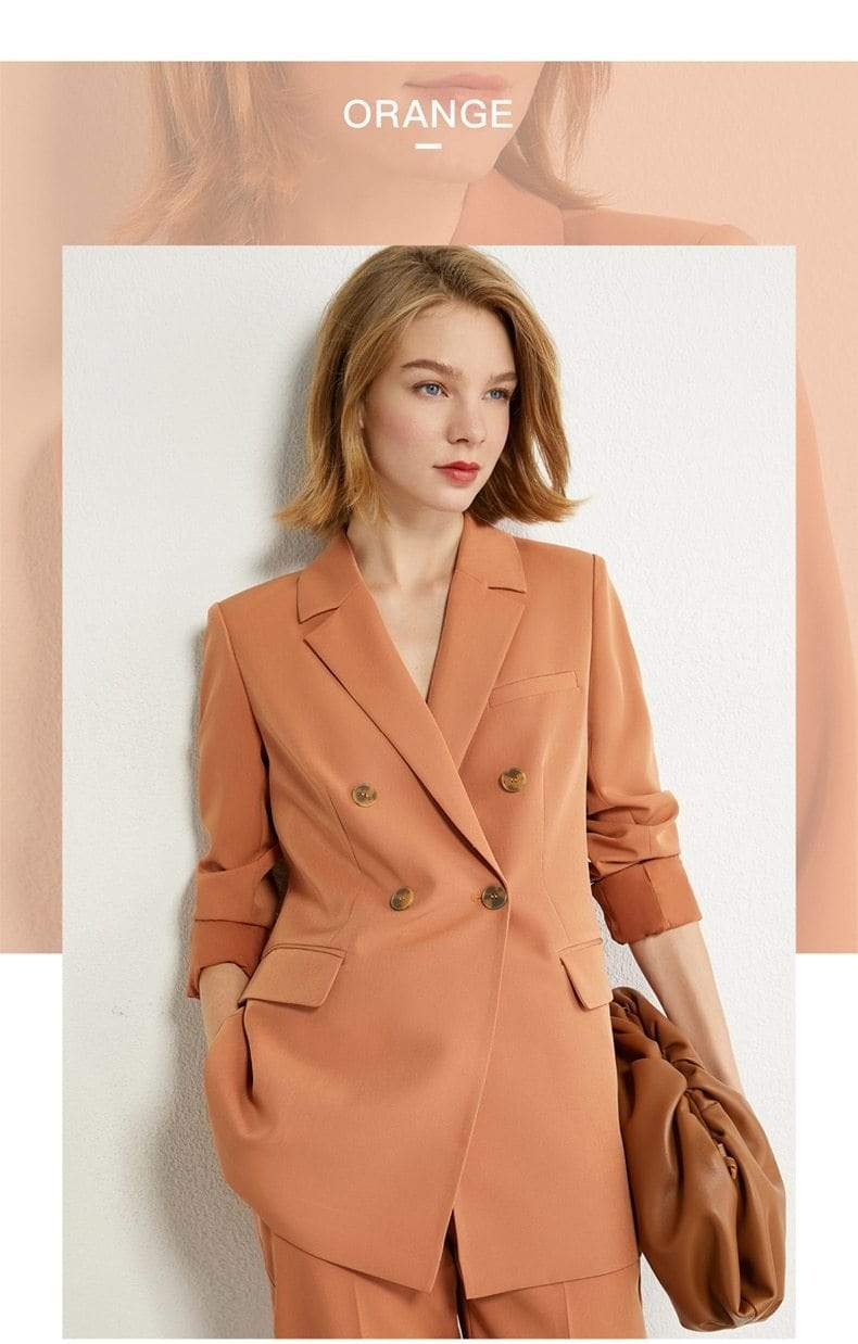 Wholeness Double Breasted Suit Blazer
