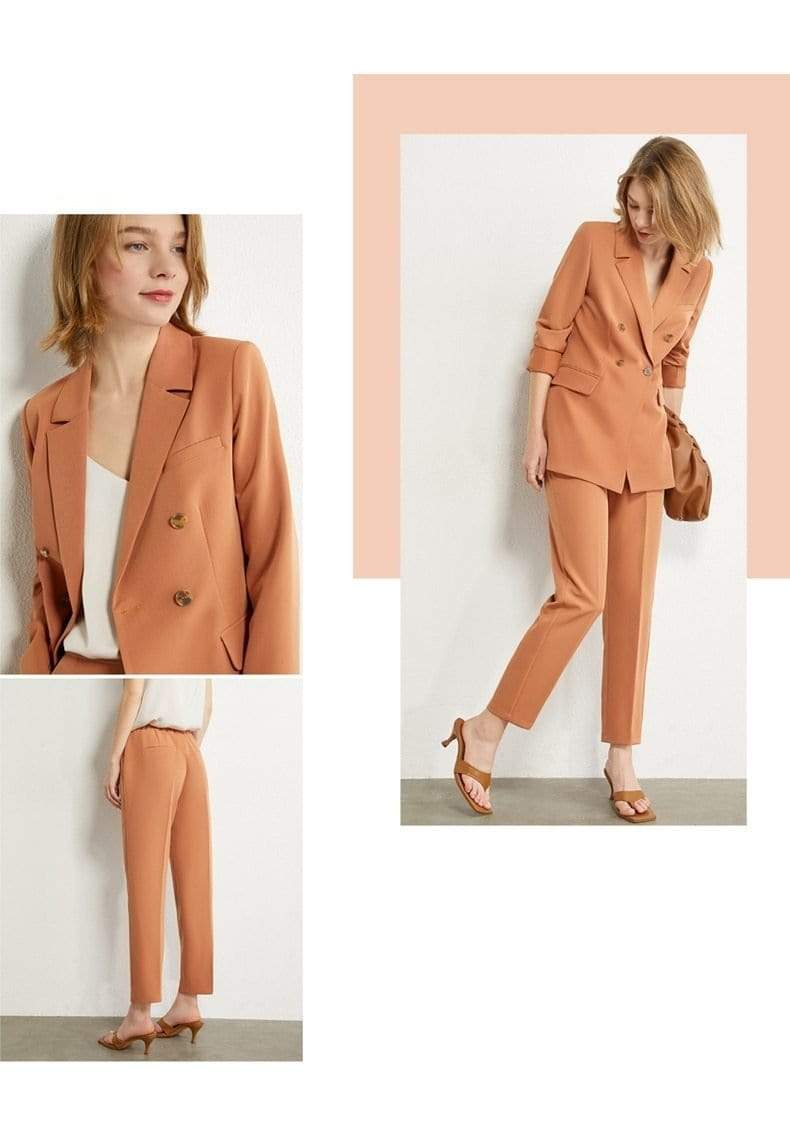 Wholeness Double Breasted Suit Blazer