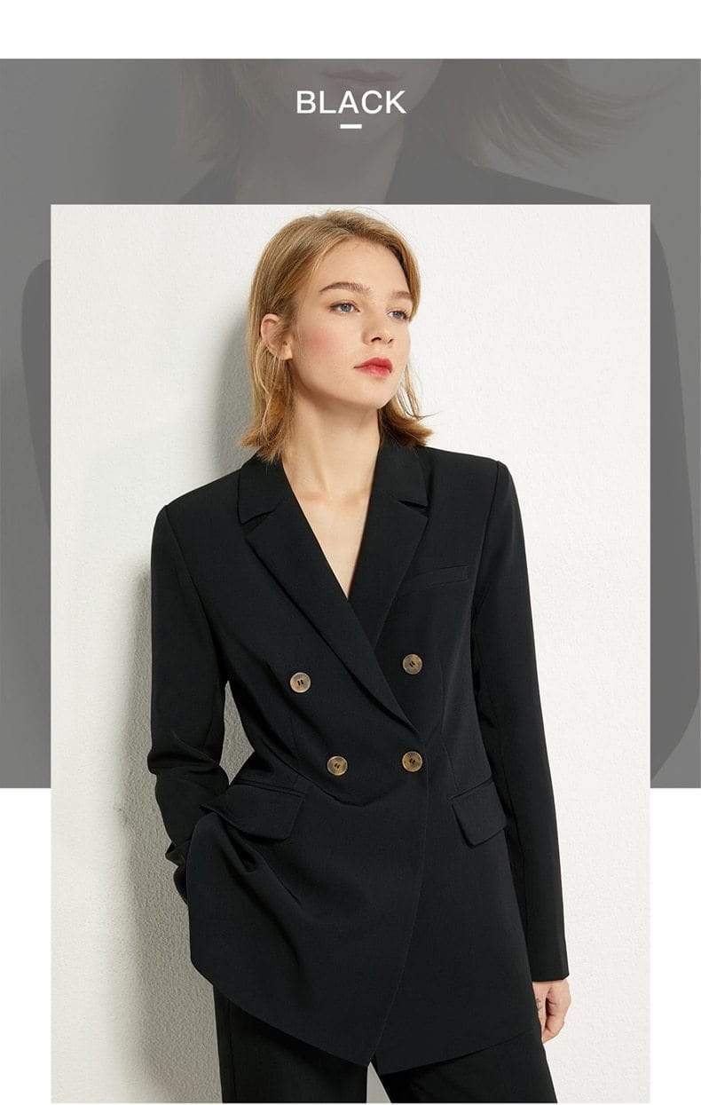 Wholeness Double Breasted Suit Blazer