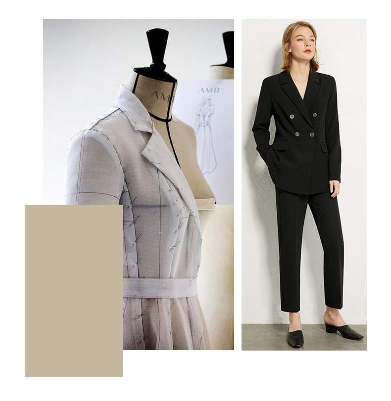 Wholeness Double Breasted Suit Blazer