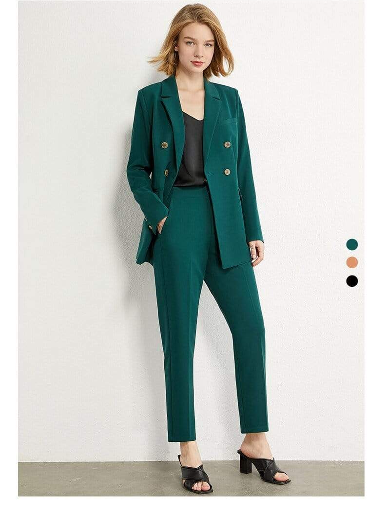 Wholeness Double Breasted Suit Blazer