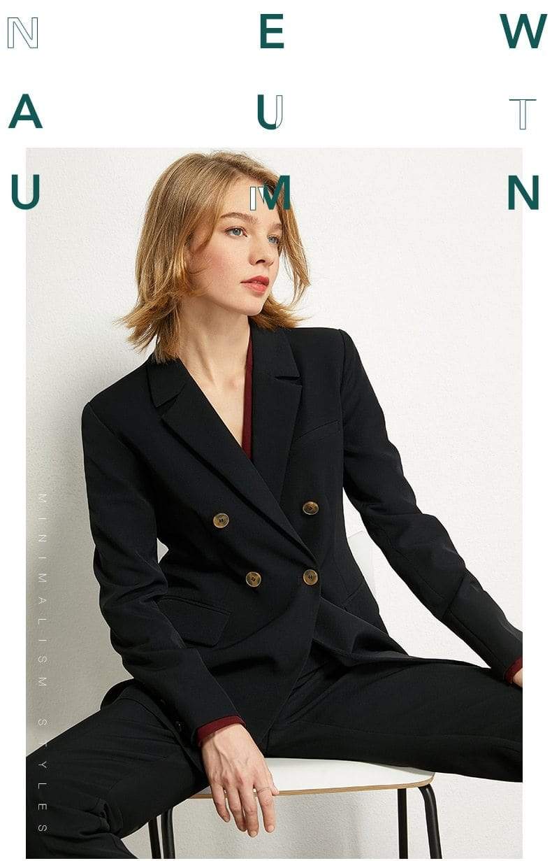 Wholeness Double Breasted Suit Blazer