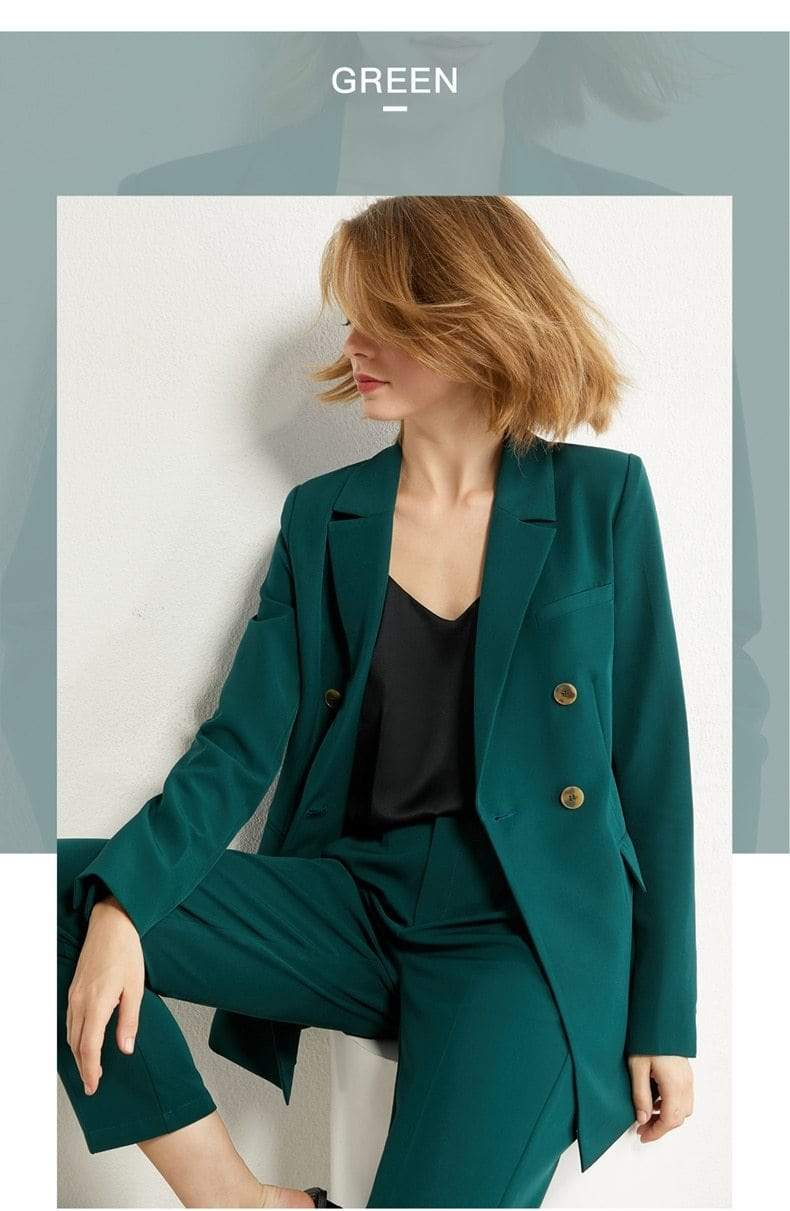 Wholeness Double Breasted Suit Blazer