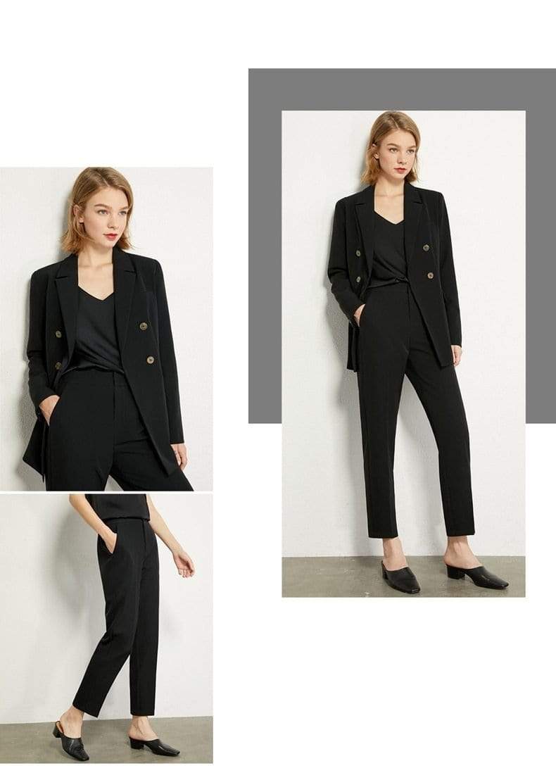 Wholeness Double Breasted Suit Blazer