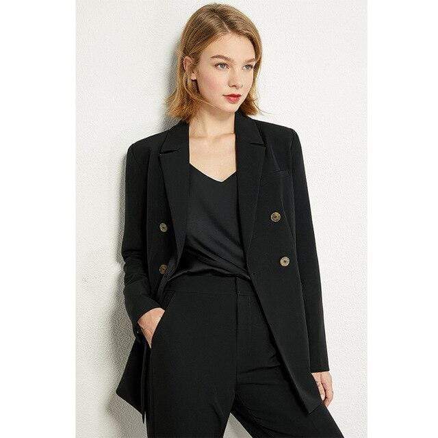 Wholeness Double Breasted Suit Blazer