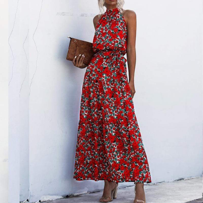 Zoe Halter Long Dress
