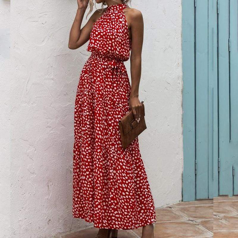 Zoe Halter Long Dress