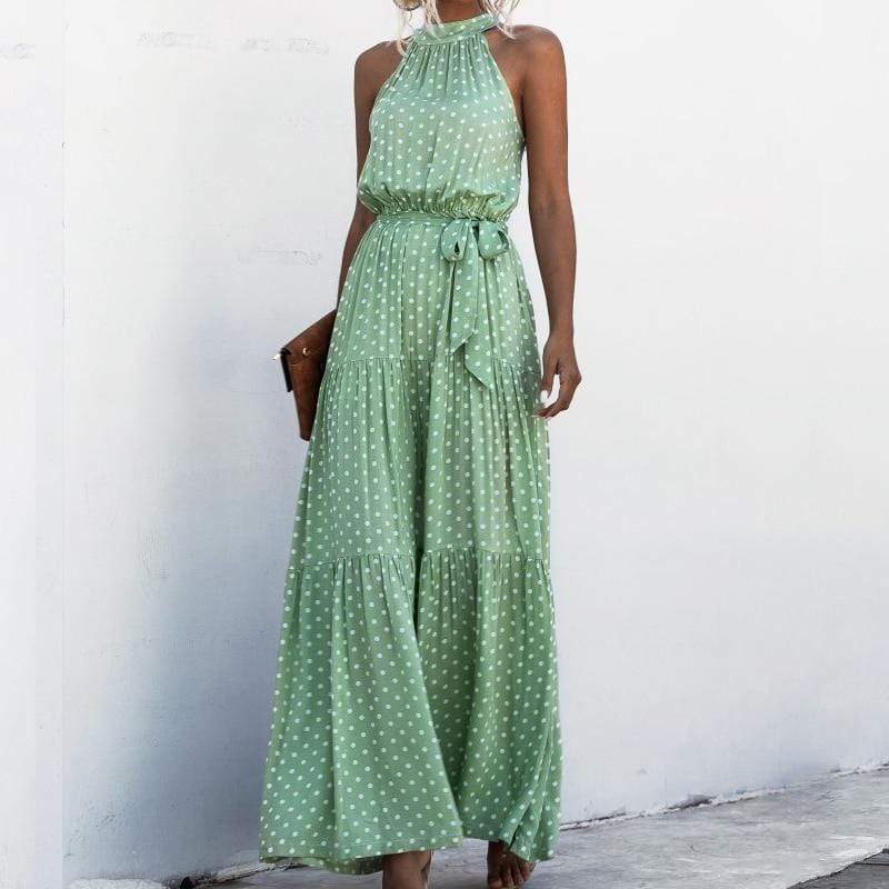Zoe Halter Long Dress
