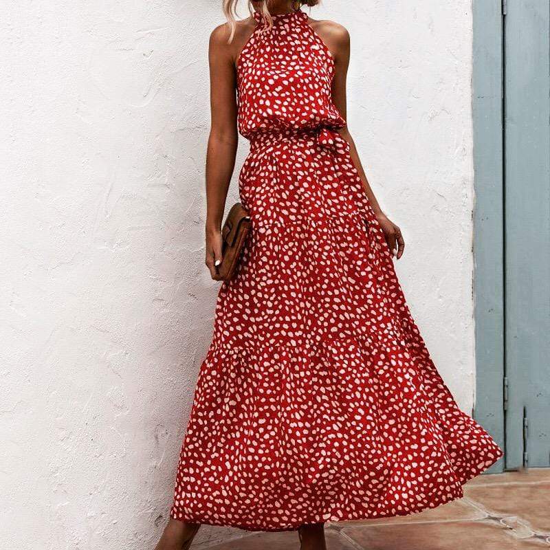 Zoe Halter Long Dress