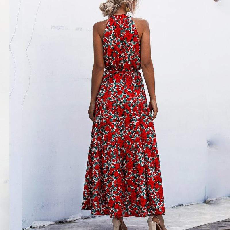 Zoe Halter Long Dress