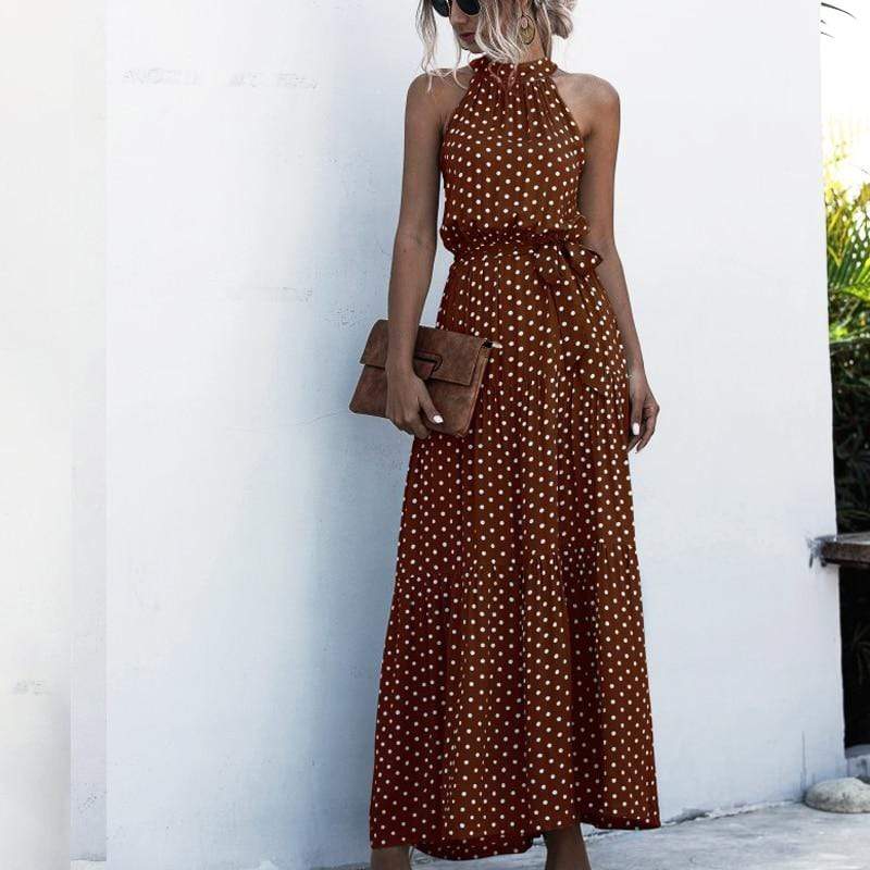 Zoe Halter Long Dress