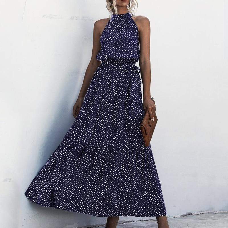 Zoe Halter Long Dress