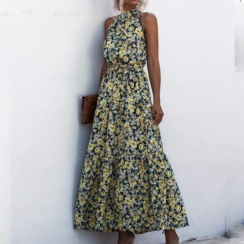 Zoe Halter Long Dress