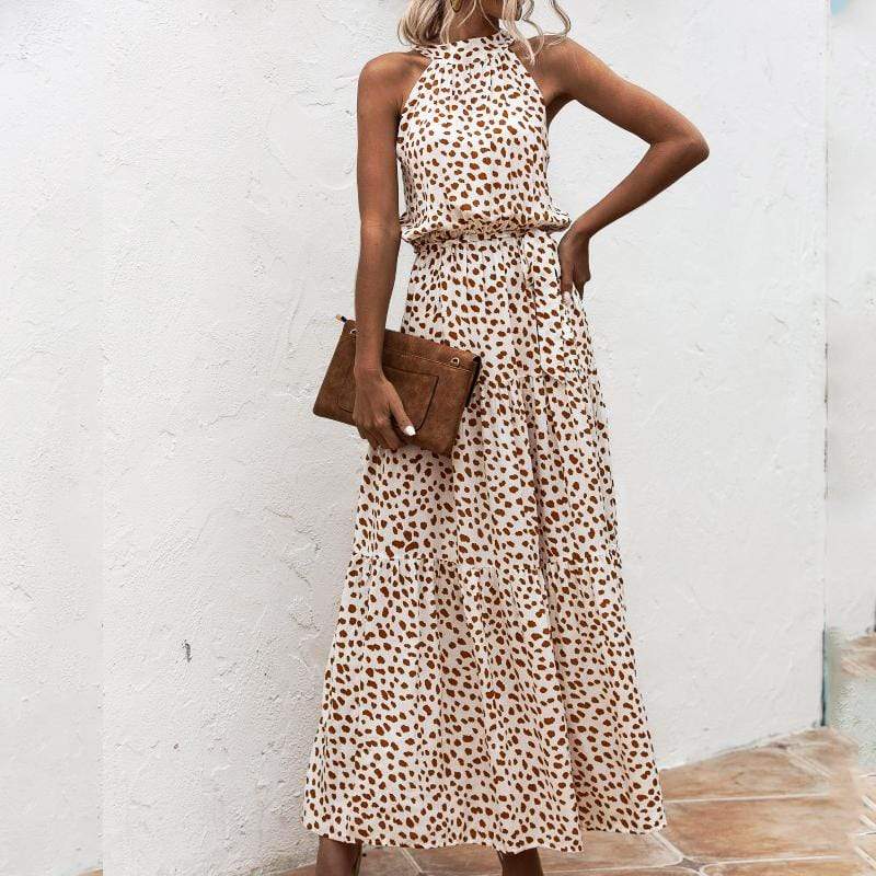 Zoe Halter Long Dress