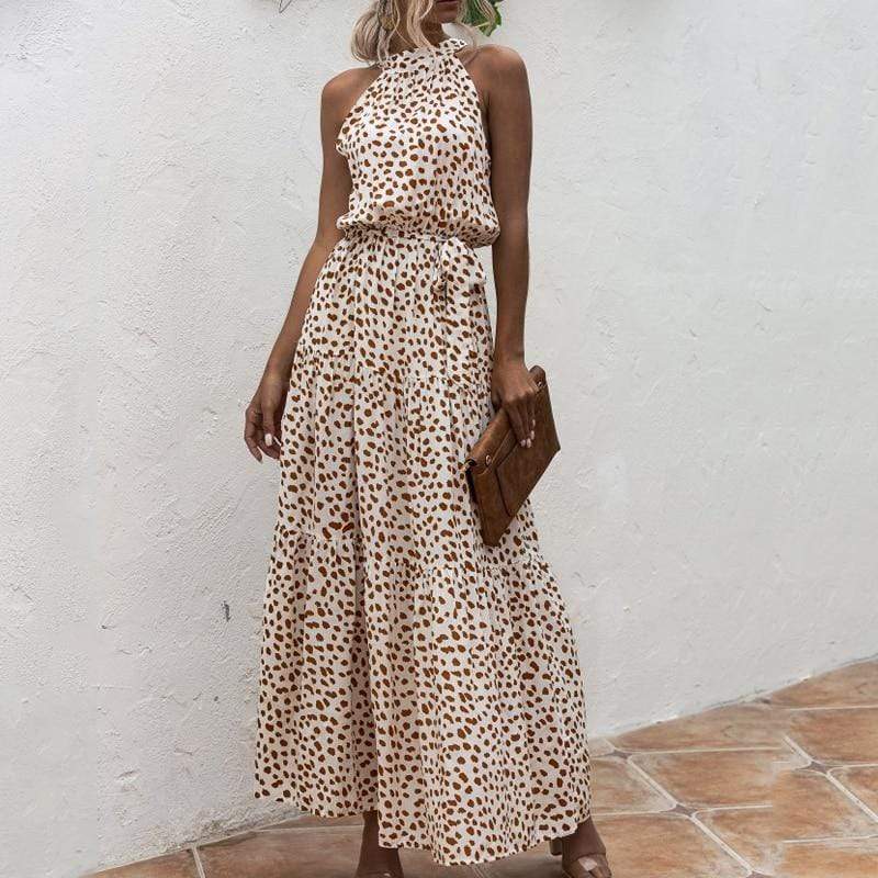 Zoe Halter Long Dress