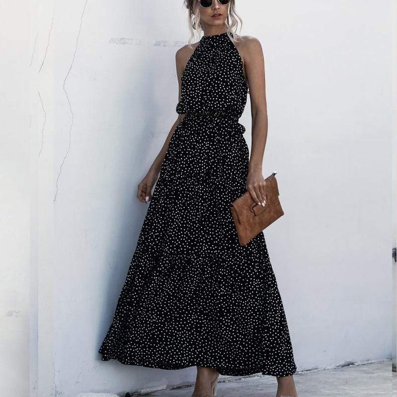 Zoe Halter Long Dress