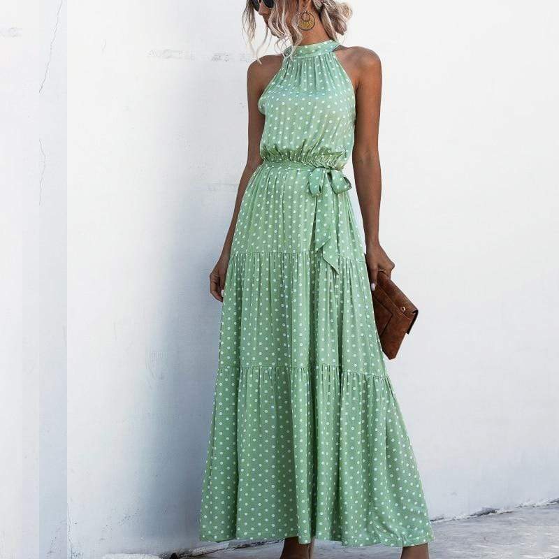 Zoe Halter Long Dress