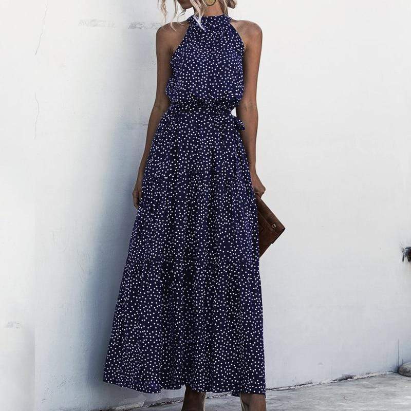 Zoe Halter Long Dress