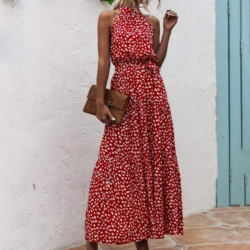 Zoe Halter Long Dress