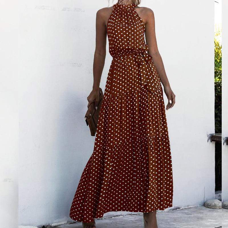 Zoe Halter Long Dress