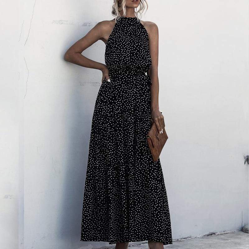Zoe Halter Long Dress