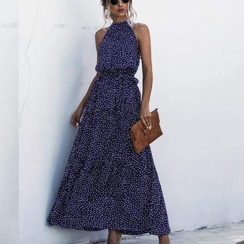 Zoe Halter Long Dress