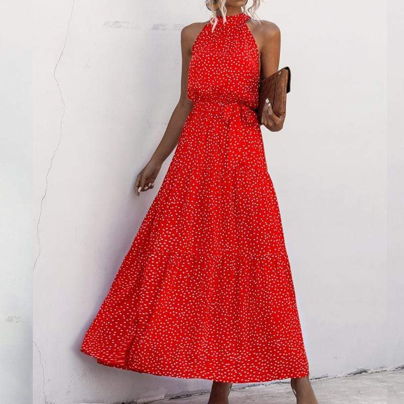 Zoe Halter Long Dress