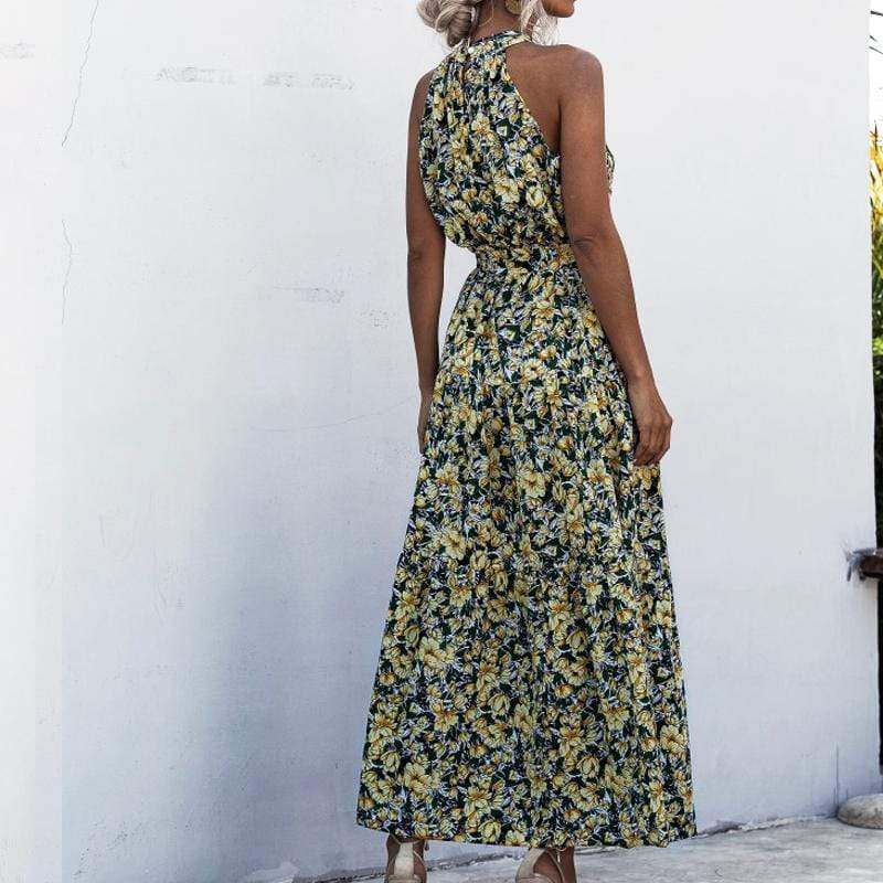 Zoe Halter Long Dress