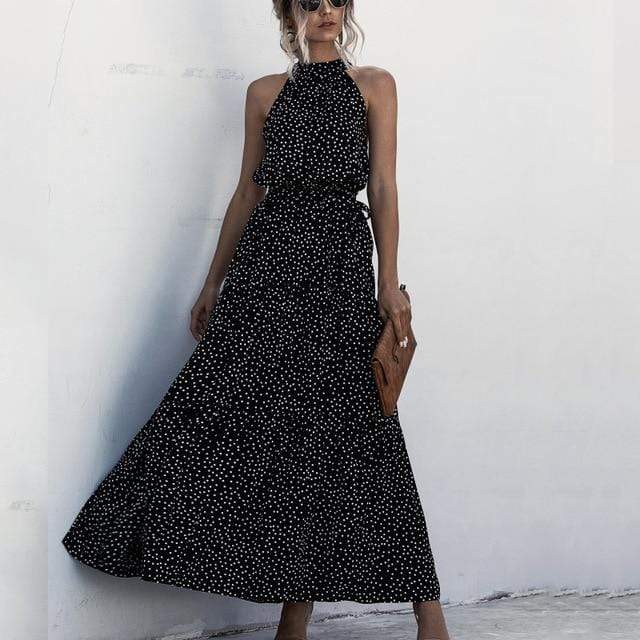 Zoe Halter Long Dress