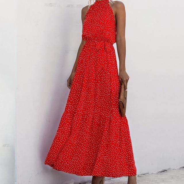 Zoe Halter Long Dress