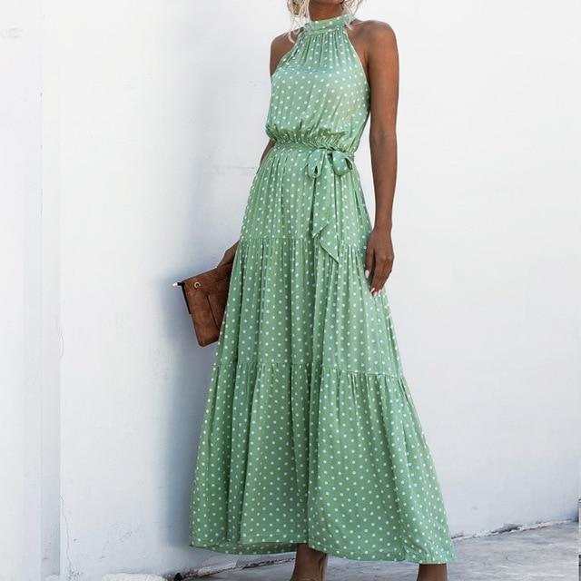 Zoe Halter Long Dress