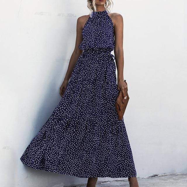 Zoe Halter Long Dress