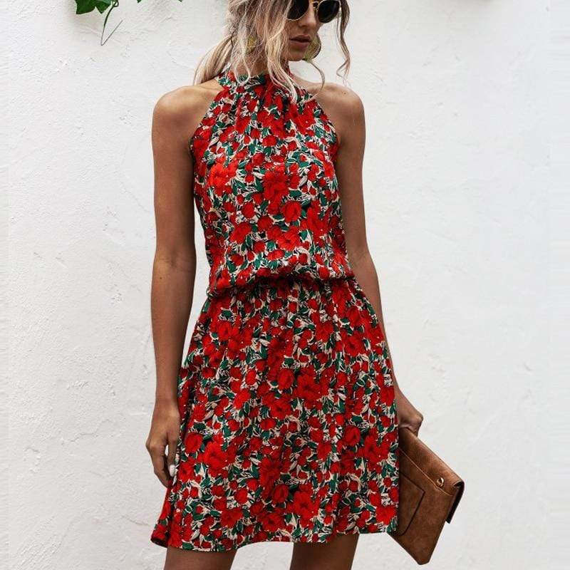 Zoe Halter Short Dress