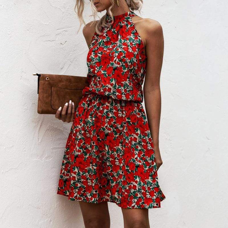 Zoe Halter Short Dress